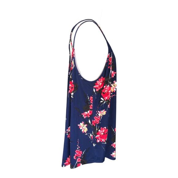 Papermoon NWT Women’s Basima Back Detail Navy Floral Strappy Knit Top Size 3X - Picture 8 of 12